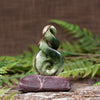 Koru twist pounamu sculpture - NZ Greenstone