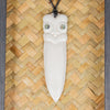 NZ Bone Framed Taiaha Head Pendant (CA509)