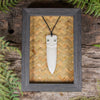 NZ Bone Framed Taiaha Head Pendant (CA509)