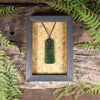 NZ Greenstone Framed Toki with Notches Pendant (CA508) Hapopo Pounamu