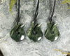 NZ Greenstone Small Hei Matau Pendant (BM683) Rimu Pounamu