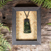 NZ Greenstone Framed Toki with Koru Pendant (CA503) Douglas Creek Pounamu