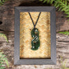NZ Greenstone Framed Manaia Pendant (CA511) Kawakawa Pounamu
