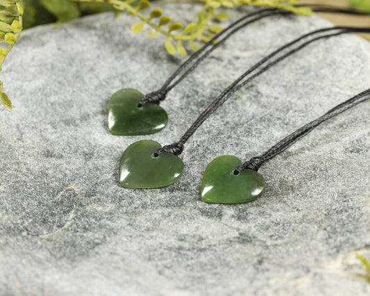 NZ Greenstone XSmall Heart Pendant (BM687) Hapopo Pounamu