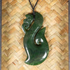 NZ Greenstone Framed Manaia Pendant (CA512) Kawakawa Pounamu