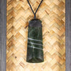 NZ Greenstone Framed Toki Pendant (CA513) Kawakawa Pounamu