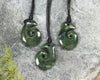 NZ Greenstone XSmall Hei Matau Pendant (BM685) Hapopo Pounamu