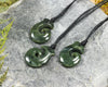 NZ Greenstone XSmall Hei Matau Pendant (BM685) Hapopo Pounamu