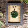 NZ Greenstone Framed Koru Pendant (CA501) Kawakawa Pounamu