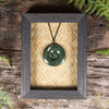 NZ Greenstone Framed Koru Pendant (CA502) Hapopo Pounamu