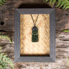 NZ Greenstone Framed Toki with Koru Pendant (CA507) Kawakawa Pounamu