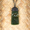 NZ Greenstone Framed Toki with Koru Pendant (CA507) Kawakawa Pounamu