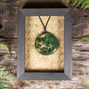 NZ Greenstone Framed Koru Pendant (CA504) Hapopo Pounamu