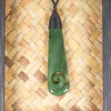 NZ Greenstone Framed Roimata with Koru Pendant (CA505) Hapopo Pounamu