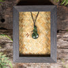 NZ Greenstone Framed Twist Pendant (CA506) Hapopo Pounamu