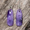 Charoite Sterling Silver Thread Styled Earrings