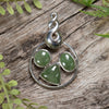 NZ Greenstone Sterling Silver Medium Twist Pendant Hapopo Pounamu