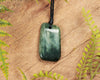 NZ Greenstone Small Freeform Toki Pendant (BN598) Hapopo Pounamu