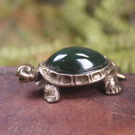 Kawakawa Pounamu Turtle Sculpture