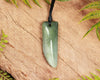 NZ Greenstone Small Freeform Niho Taniwha Tooth Pendant (BN605) Tangiwai Pounamu