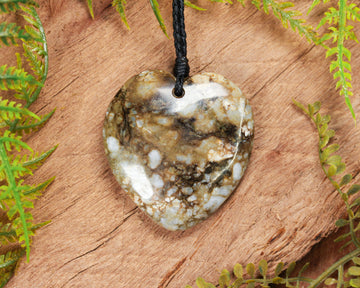 Jasper Medium Freeform Heart Pendant (BN592)