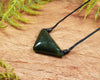 NZ Greenstone XSmall Freeform Shield or Breastplate Pendant (BN729) Kawakawa Pounamu