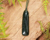 NZ Greenstone Medium Freeform Toki Pendant (BN734) Kawakawa Pounamu