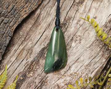 NZ Greenstone Small Freeform Pendant (BN736) Tangiwai Pounamu