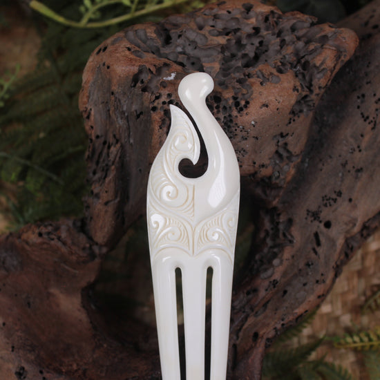 Heru with Matau carved from beef bone