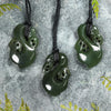 NZ Greenstone XSmall Manaia Pendant (BW612) Kawakawa Pounamu