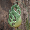 NZ Greenstone XXLarge Manaia Pendant with Stand Raukaraka Pounamu