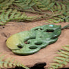 NZ Greenstone XXLarge Manaia Pendant with Stand Raukaraka Pounamu