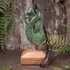 NZ Greenstone XXLarge Manaia Pendant with Stand Kawakawa Pounamu
