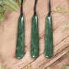 NZ Greenstone Medium Roimata Pendant Hapopo Pounamu