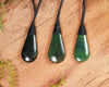 NZ Greenstone XSmall Roimata Pendant (BN919) Kawakawa Pounamu