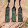 NZ Greenstone Small Toki Pendant Rimu Pounamu