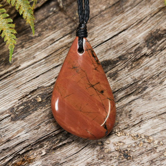 NZ Jasper Small Freeform Roimata Pendant (BN966)