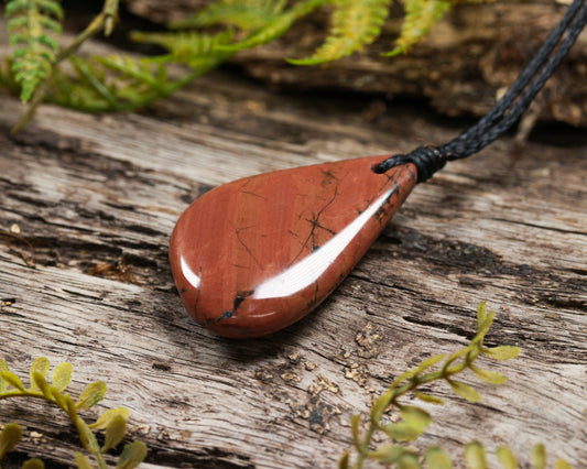 NZ Jasper Small Freeform Roimata Pendant (BN966)