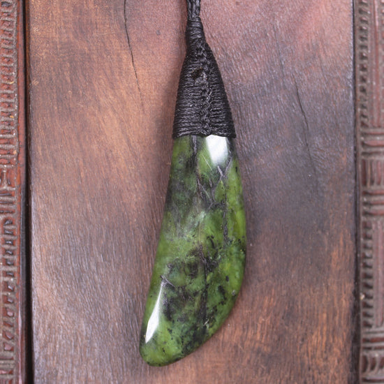 Roimata Teardrop carved from Douglas Creek Pounamu - NZ Greenstone