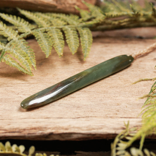 NZ Greenstone Large Freeform Roimata Pendant (BP299) Totoweka Pounamu