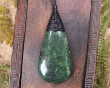 Roimata Teardrop carved from Hapopo Pounamu - NZ Greenstone