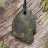 NZ Greenstone Small Freeform Pendant Rimu Pounamu
