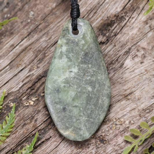 NZ Greenstone Small Freeform Pendant Hapopo Pounamu