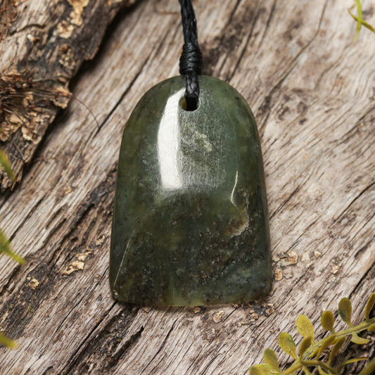 NZ Greenstone Small Freeform Toki Pendant (BN182) Hapopo Pounamu