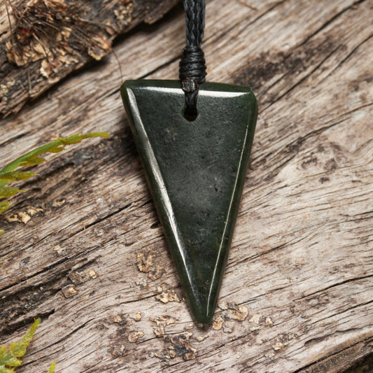 NZ Greenstone Small Freeform Pendant (BP310) Rimu Pounamu