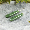 NZ Greenstone Small Roimata Earrings (BP733) Hapopo Pounamu