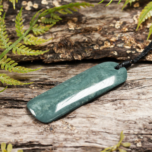 NZ Greenstone Medium Freeform Toki Pendant (BP770) Nelson Blue Pounamu
