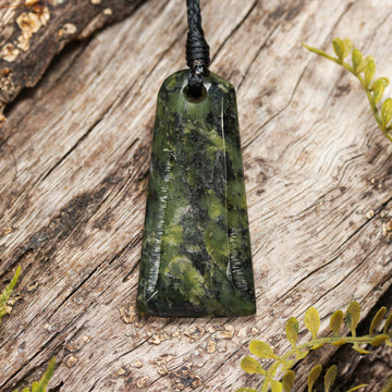 NZ Greenstone Small Freeform Toki Pendant (BP776) Douglas Creek Pounamu
