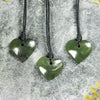 NZ Greenstone XSmall Heart Pendant (BN190) Hapopo Pounamu