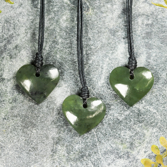 NZ Greenstone XSmall Heart Pendant (BN190) Hapopo Pounamu